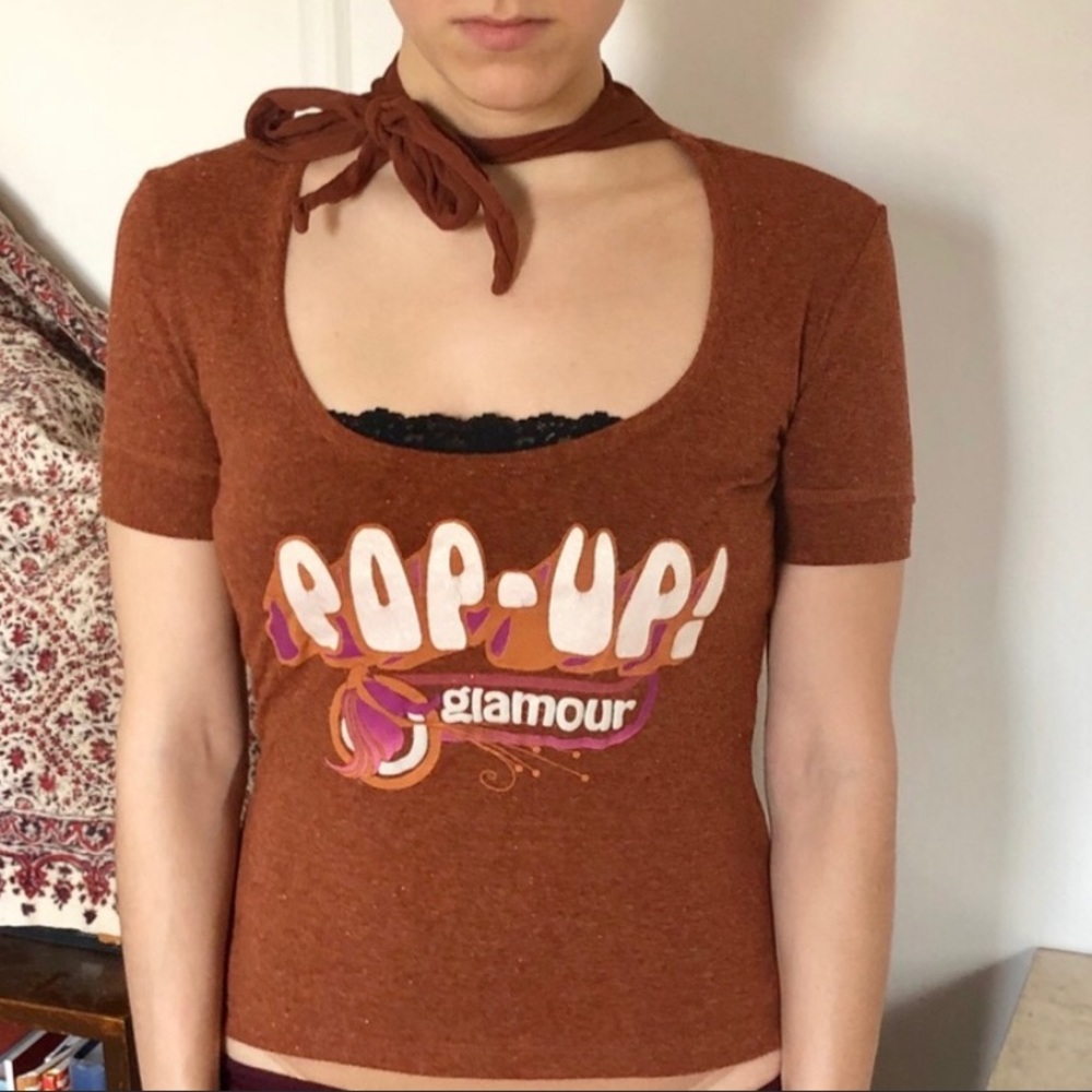 D&G stretchy rust tee XS